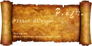 Pittel Örzse névjegykártya